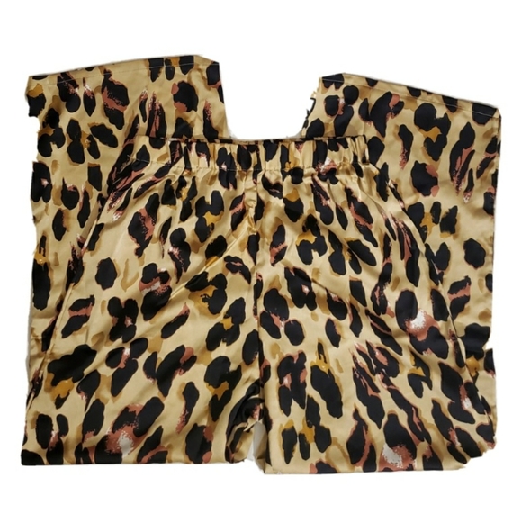 NWT! NLW Womens Animal Print Wide Leg Pants L